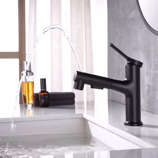 Bunter Cupc Design OEM Ausziehbarer Einhand-Heiß-Kaltmischer-Badezimmerhahn