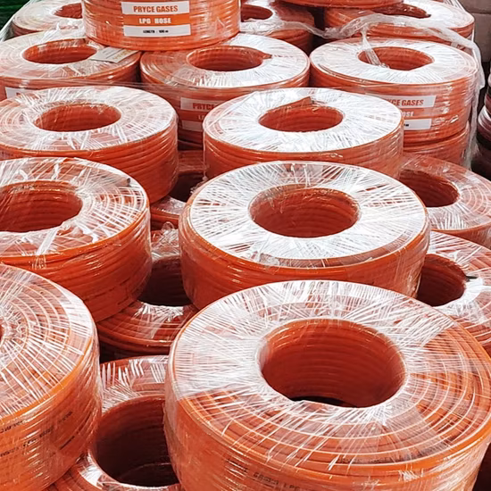 Flexibler Hochdruck-Pneumatik-Luftkompressor-LPG-Gasschlauch aus geflochtenem PVC-Gummi