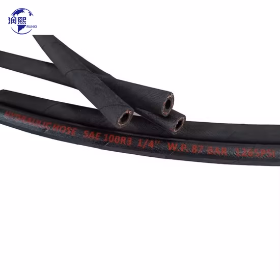 SAE J517 R6 Textilgeflecht-Hydraulikschlauch